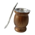 thumbnail image 4 of Kit de copa de yerba pareja mata calabaza anti -escalando taza de café taza de dos paredes de taza de té para dormitorio de dormitorios en el Marrón, 4 of 8