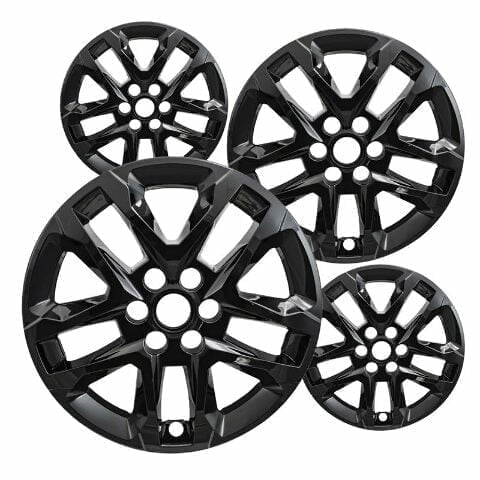 Set of 4 18 inch Gloss Black ABS Wheel Covers Compatible with 2018-2023 Chevrolet Traverse High Country L LS LT Premier RS Rims