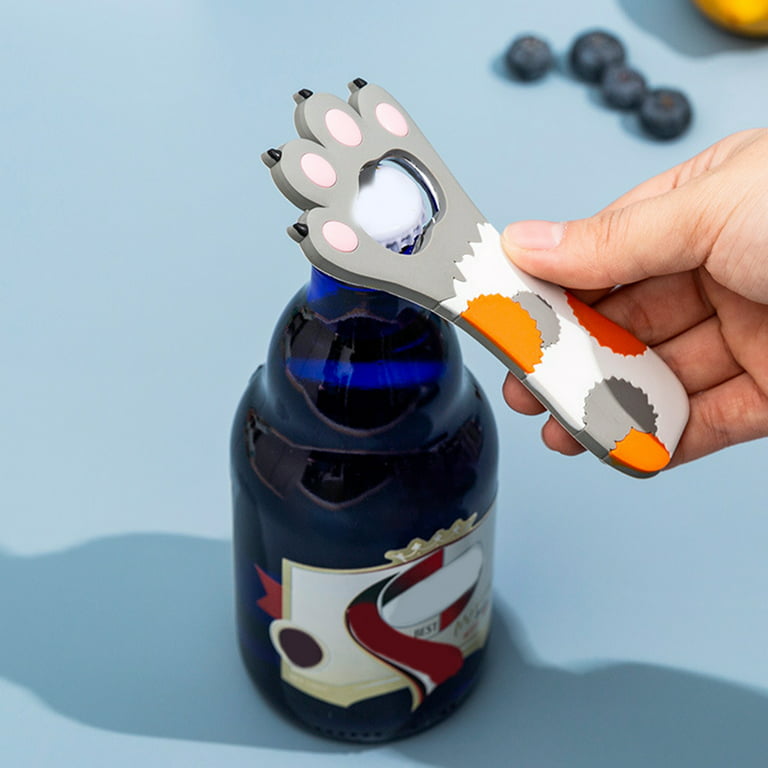 Cheers.US Refrigerator Magnet Silicone Metal Bottle Opener Cat Paw