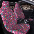 thumbnail image 2 of Uemuo Summer Flamingo Pattern Car Seat Covers for Front Seats Waterproof Seat Covers for Cars, Universal Auto Front Seats Protector Fits for Car-2 PCS, 2 of 6