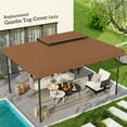 thumbnail image 4 of Resenkos Canopy Replacement Cover, Gazebo Canopy Top Replacement, 13.1' x 9.8' Gazebo Replacement Canopy, Gazebo Top with Double Vented Roof (TOP ONLY), Coffee, 4 of 11
