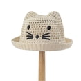 thumbnail image 3 of LNMQLPDBS Baby Toddler Girls Straw Sun Hat with Embroided Cute Summer Beach Hat Baby Sun Protection Hats Beach Cap for Infant Outdoor Party Holiday Breathable Hat Khaki One Size, 3 of 5