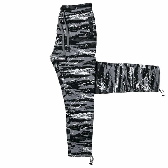 Combat Iron Men’s Adjustable Performance Joggers V2, Midnight Tiger Stripe Camo, Size 2XL – Midweight French Terry Training Pants for Gym, Travel & Everyday Comfort