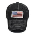 thumbnail image 6 of opvise Unisex Vintage American National Flag Ripped Anti UV Ponytail Hat Baseball Cap Navy Blue, 6 of 8