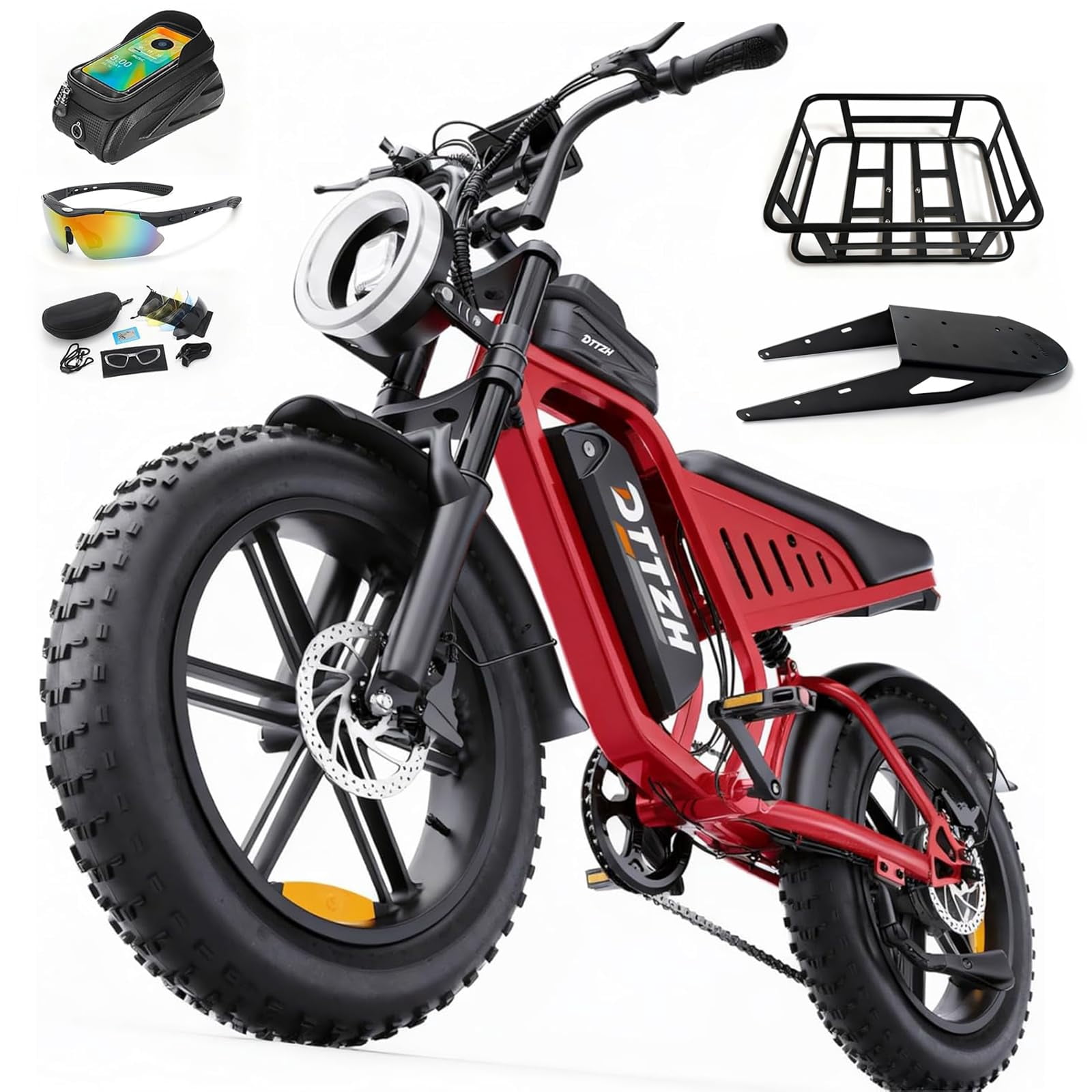 F6-Red-48V/15.6Ah+WRack