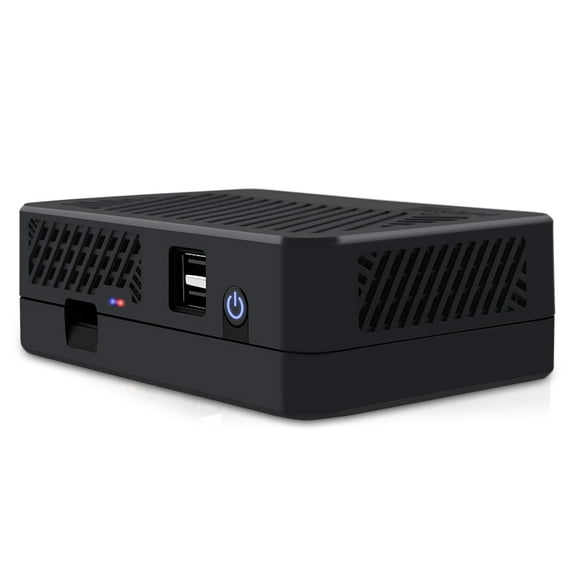 52Pi DeskPi Lite M.2 Case with M.2 SATA SSD Expansion Board for Raspberry Pi 4B, Raspberry Pi 4 Case with Heatsink Fan for Raspberry Pi 4 Model B