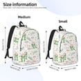 thumbnail image 2 of Disketp Frog and Mushrooms print Canvas Backpack Lightweight Travel Daypack Student Rucksack Laptop Backpack-, 2 of 5