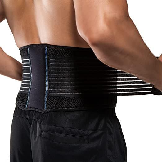 (S/M) Faja lumbar, faja para la espalda para hombres y mujeres, faja ligera y transpirable para el soporte de la espalda y el alivio del dolor