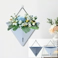 thumbnail image 7 of Wall Planters Indoor Plants, 12 Inch Self Watering Geometric Hanging Flower Vase with Metal Hanger, Modern Stylish Wall Mounted Pot for Vertical Garden, Durable Plastic Design, 7 of 7