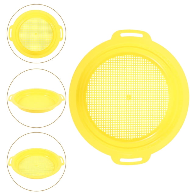 unbranded 4Ud Tamiz De Malla Para Clasificar Oro Y Materiales En Jardinería Color Amarillo