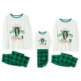 thumbnail image 2 of KOMOO Matching Christmas Pjs for Family Elk Letter T-Shirt Plaid Pants Sleepwear Nightwear Family Pajamas, 2 of 9