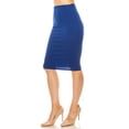 thumbnail image 3 of Women's High Waist Knee Length Pencil Skirt, Techno Crepe Classic Office Style, 3 of 6