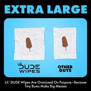 LiL DUDE Flushable Wipes, Extra Large Fragrance Free Wet Wipes, 126 Count, 3 Pack