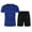 Dark Blue, variant on yillto Mens Tracksuit 2 Piece Short Sleeve Shirts and Athletic Shorts Sets Summer Causal Sweatsuit