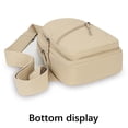 thumbnail image 3 of Djiypn Small Sling Bag for Women Men, Small Backpack Chest Daypack,PU Leather Crossbody Bag for Travel Outdoor Hiking, Khaki, 3 of 9