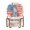 Statue Of Liberty with Flag, variant on Haosy Set of 6 Drink Woven Coaster with Holder Heat Resistant Non-Slip Bar Coasters 4 Inches White Dogs on Pink Grass
