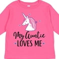thumbnail image 4 of Inktastic My Auntie Loves Me Unicorn Girls Long Sleeve Toddler T-Shirt, 4 of 5