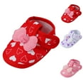 thumbnail image 2 of LNMQLPDBS Kids Summer Shoes Heart Printed with Bowknot Anti Kick Breathable Wear Sandals Closed Toe Summer Outdoor Sandals Lightweight Shoes Casual Soft Non-Slip Sole First Walkers Cute Shoes, 2 of 6