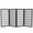 Black, variant on 3 ft. Tall Classic Japanese Window Pane Lattice Privacy Screen - Natural - 3 Panels