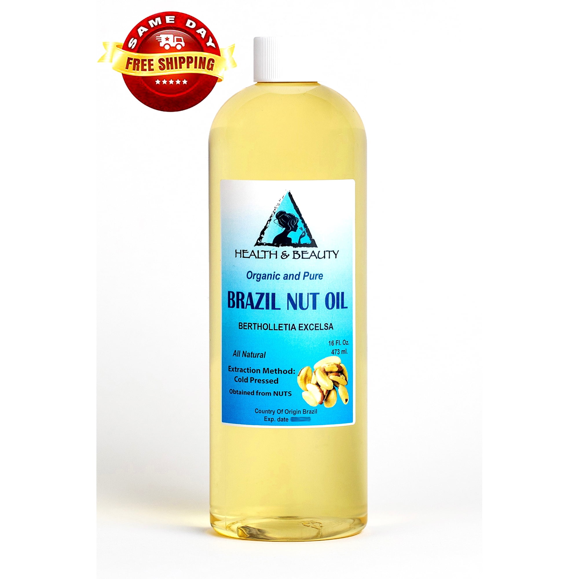 Brazil Nut Oil Organic Carrier Cold Pressed Premium Prime Fresh 100% Pure 16 oz