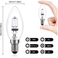 thumbnail image 4 of Lámpara halógena de bajo consumo C35, vela de burbuja afilada, lámpara de burbuja antigua, lámpara halógena de tungsteno, protección para los ojos, espectro completo, regulable, tornillo E14., 4 of 4
