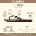 thumbnail image 2 of Cushionaire Cruise Lightweight Minimalist Womens Flip Flops - Comfortable Beach Sandals for Women with Cushioned Footbed & Flexible Slip On Design, Casual Vacation Essentials, 2 of 19