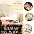 thumbnail image 6 of Atthadassi Pig I Did''t Fart My Butt Blew You A Kiss Blanket Gifts Super Soft Flannel Blankets for Bed Sofa Living Room Bed Throw Room Decor Blankets for Adults Teen Boy Girls 60"x80"- Queen Size, 6 of 6