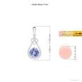 thumbnail image 3 of ANGARA Natural Tanzanite Knotted Heart Pendant with Diamond in 14K White Gold for Women (Size-5mm) | December Birthstone, Birthday, Anniversary, Jewelry Gift for Women | Natural Tanzanite Necklace, 3 of 7
