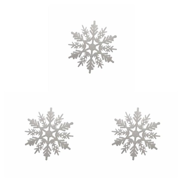 Wosthever 12 piezas al aire libre portátil Navidad copo de nieve decoración sala de estar dormitorio decoración colgante fiesta banquete crema Blanco crema 3piezas