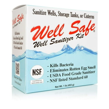 Well-Safe Well Sanitizer Kit - Water Purification for Storage Tanks & Cisterns - USDA Approved & EPA Certified
