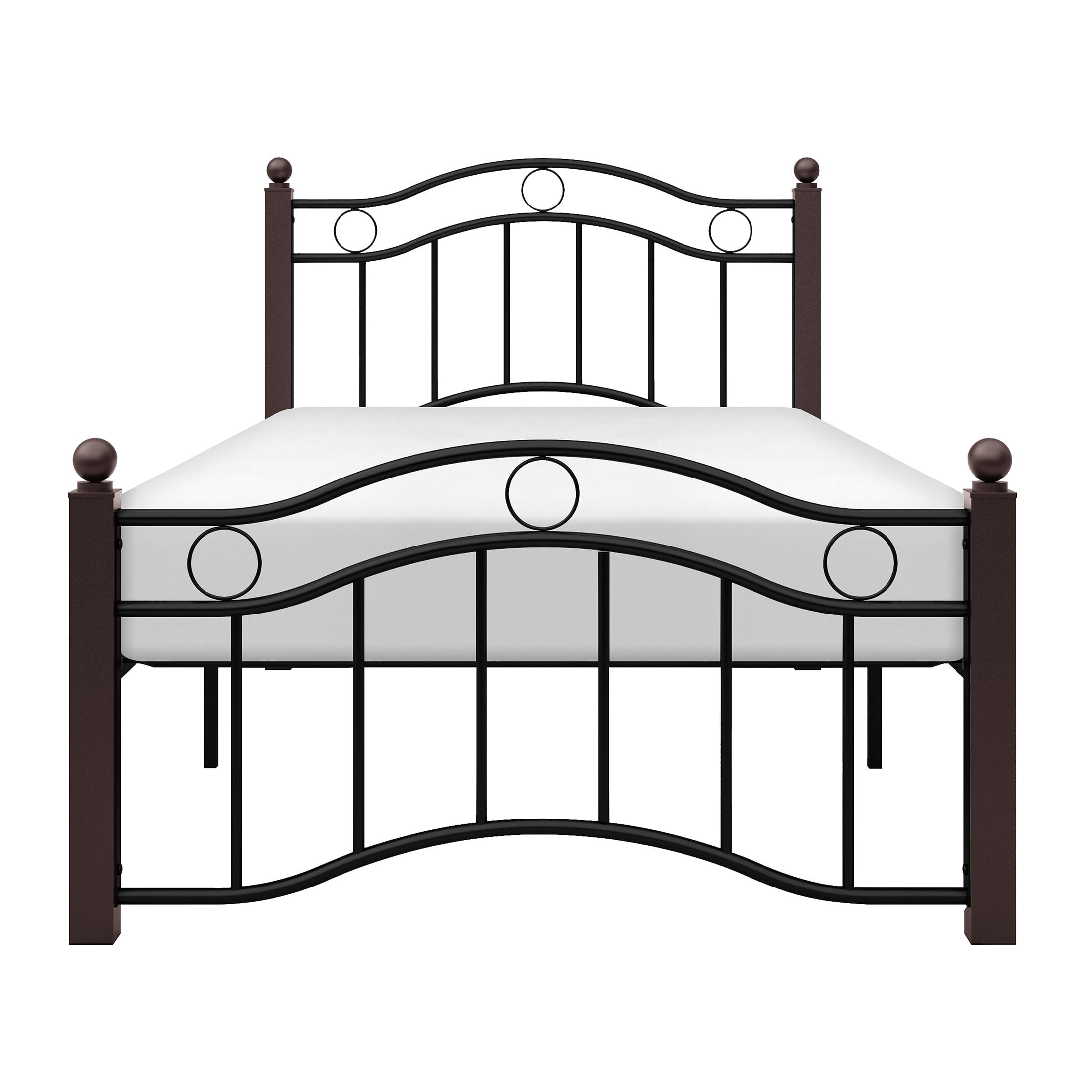 OakvillePark Miter Open-Frame Metal Platform Bed, Twin, Black
