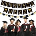 thumbnail image 4 of Graduation Decoration Banners 2026 Black Glitter Graduation Hats with Tassel Banners Garlands Class of 2026 Banners for College High School Graduate Party Decorations, 4 of 6