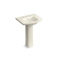 thumbnail image 3 of Kohler K-24050-8-0 24 in. Kelston Pedestal Bathroom Sink with 8 in. Lavatory Centerset Faucet Hole - White, 3 of 3