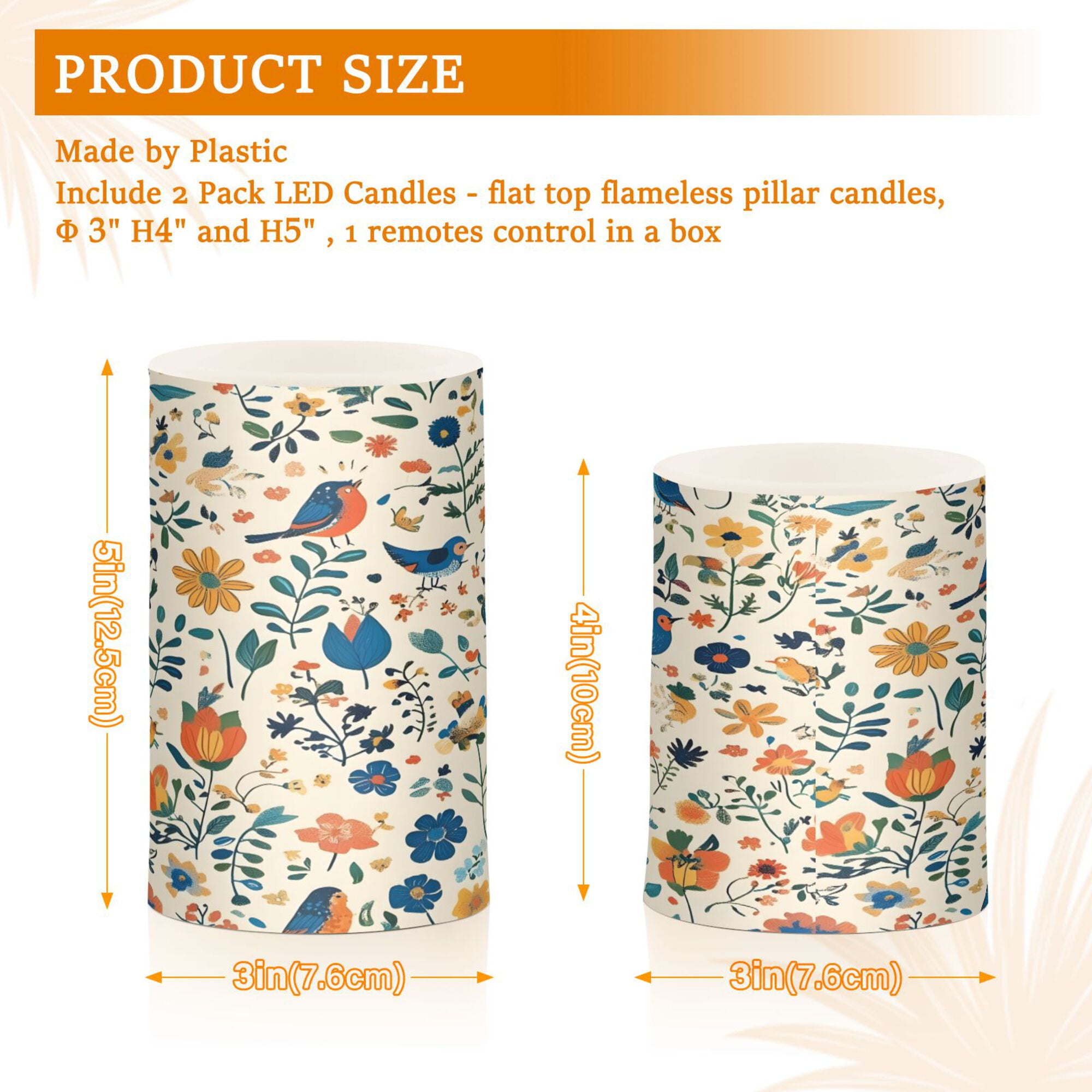 Yayeee Flameless Candles with Remote Flickering Battery Operated Multi Color Changing, Cute Animals