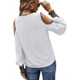 thumbnail image 2 of Camisetas Con Estampado De Leopardo, Tela De Poliéster Con Estampado De Leopardo Y Cuello En V Cómoda Y Encantadora Para Mujer Para Dama ANGGREK Otros, 2 of 5