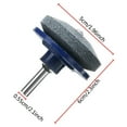 thumbnail image 3 of JilgTeok Lawn Mower Blade Sharpener, Universal Wear Resistant Double Layer Corundum Lawn Mower Blade Sharpener for Any Power Drill Hand Drill, Double Layer Grindstones Easy to Use(1.96*2.36*0.21in), 3 of 5