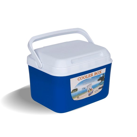 Hielera Portátil 5L Pequeña Profesional Conservador Camping Marthing Conservadora de Alta Resistencia para Alimentos y Bebidas ideal para Viajes, Playa, Camping, Picnic Azul y Blanco