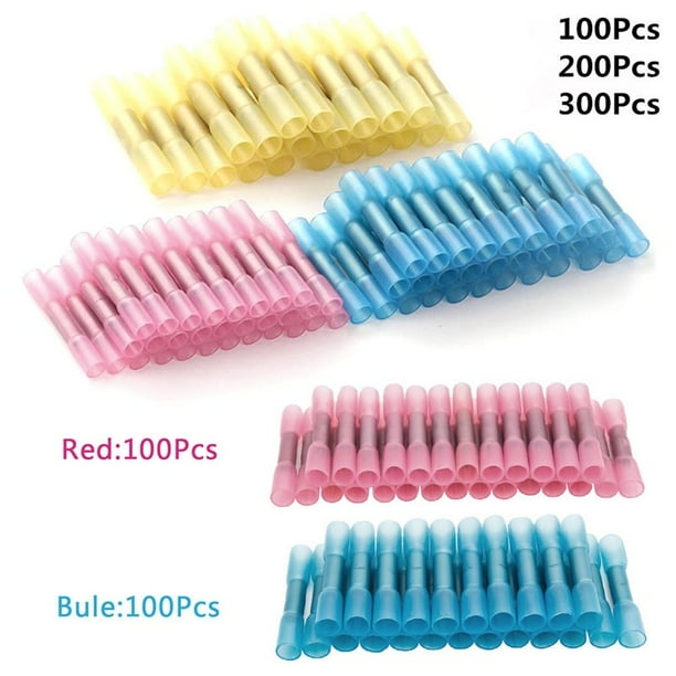 100/200/300pcs Insulated Waterproof Wire Connectors Heat Shrink Crimp