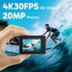 thumbnail image 2 of AKASO EK7000 4K30FPS 20MP Cámara de acción EIS Ultra HD Cámara subacuática 131FT Cámara impermeable Gran angular de 170 grados Soporte de zoom 4X Micrófono externo, 2 of 5