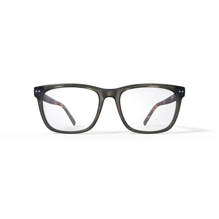 Walmart Men's Luke Square Prescription Eyeglasses with Case, Green