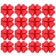 thumbnail image 2 of RomaMX 50 piezas encantadora forma de corazón de cuatro hojas de trébol globos de papel de aluminio decoración de fiesta globo para boda festival de cumpleaños (rojo), 2 of 7