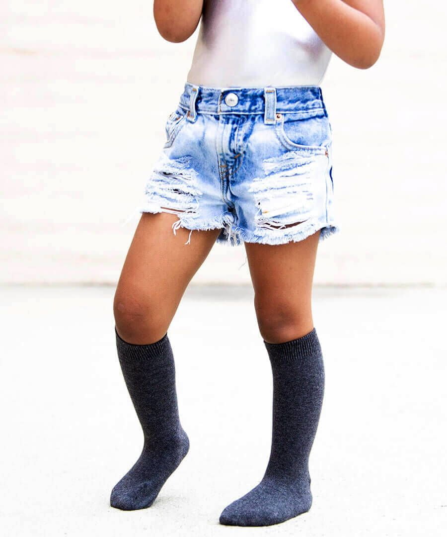 Jefferies Socks Girls Knee High Uniform Socks 2-Pack, Sizes XS-L