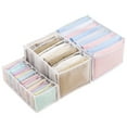 thumbnail image 3 of HLONK Home Edit Boîte de Rangement en Maille Pliable pour Garde-Robe, Séparateurs de Vêtements, Compartiments de Commode en Nylon, Organisateurs, Blanc O323, 3 of 9