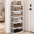thumbnail image 4 of 6-Tier Foldable Shoe Rack - Space-Saving Vertical Organizer for Small Spaces, Entryway, Hallway, Bedroom, 4 of 8