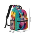 thumbnail image 2 of Honeii Watercolor White Horse Print Backpack for School,15.6 inch Laptop Back Pack for High School and College Students, Waterproof Computer Bookbag-One Size, 2 of 6
