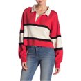 thumbnail image 1 of Free People Womens Party Polo Shirt, Red, Large, 1 of 2