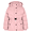 Pink, variant on Girls Winter Coat Quilted Puffer Jacket with Detachable Hood Heart Buckle Waist Belt for 7-14 Years