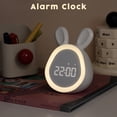 thumbnail image 4 of Yuarrent Reloj despertador para niños, relojes digitales electrónicos para niños con luz nocturna, música, cabecera, despertador, Decoración del hogar Rosa, 4 of 6