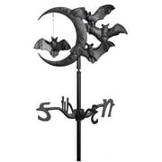Whitehall Bat and Moon Garden Weathervane, Black