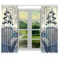 thumbnail image 2 of CADecor Flower Sakura Window Curtain Window Treatments Kitchen Curtains 26x39 inches, 2 Pieces, 2 of 3